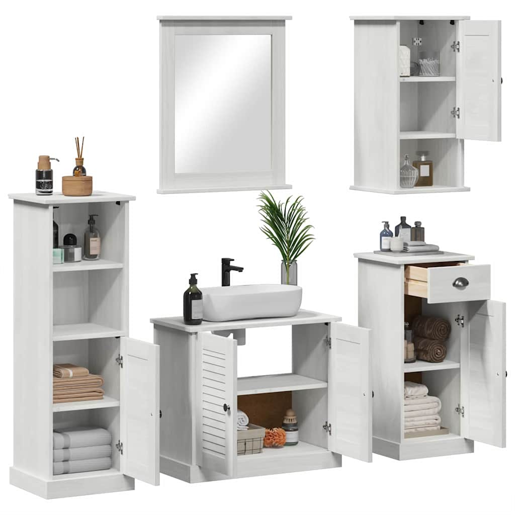 Bathroom Furniture Set with Drawer VIGO 5 pcs Antique white